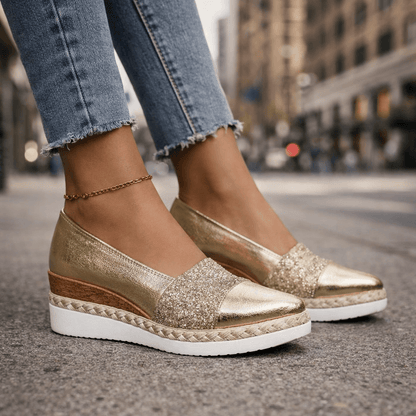 Mirabelle | Luksuriøse Glitter Wedge Sneakers