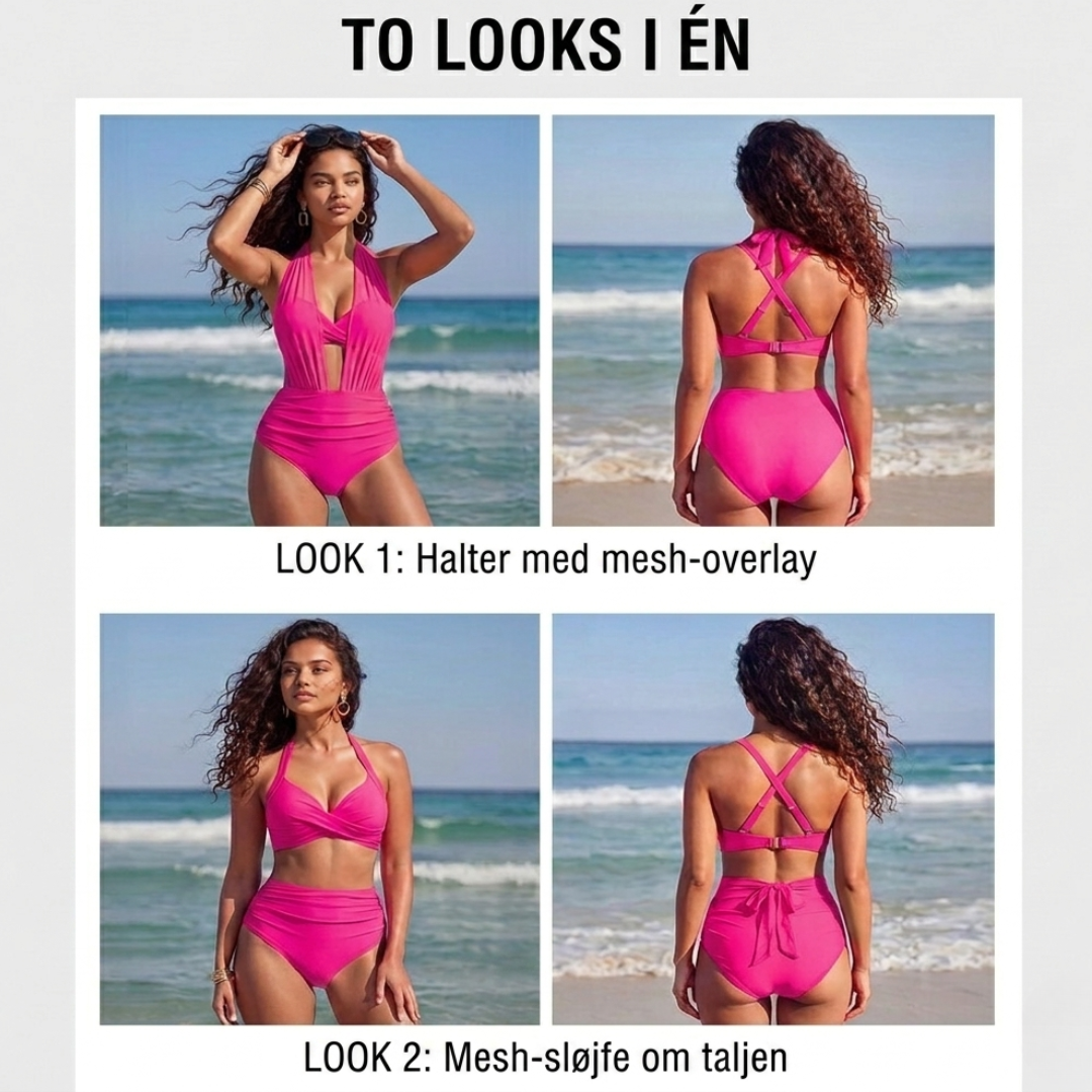 Serena | 2-i-1 Højtaljeret Tummy Control Bikini