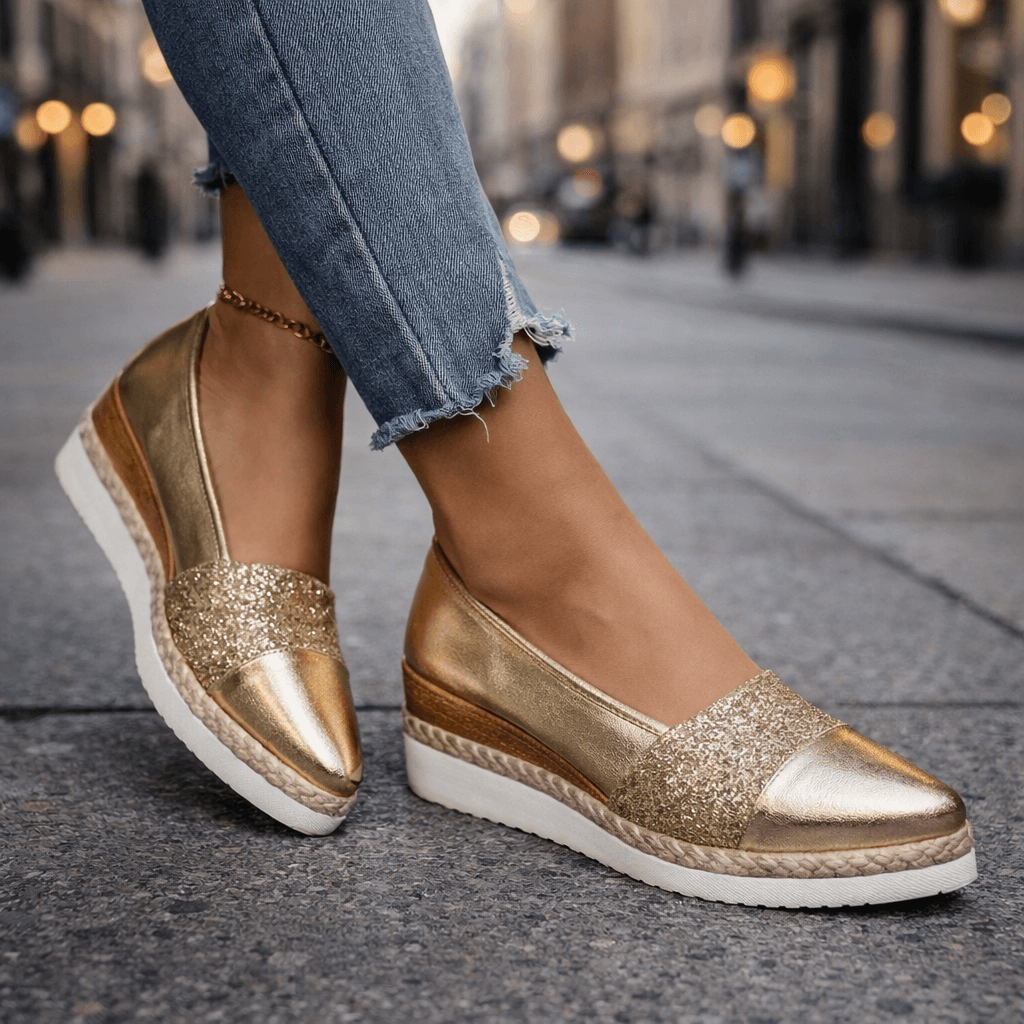 Mirabelle | Luksuriøse Glitter Wedge Sneakers