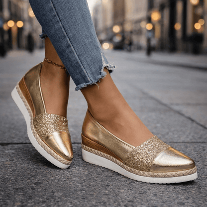 Mirabelle | Luksuriøse Glitter Wedge Sneakers