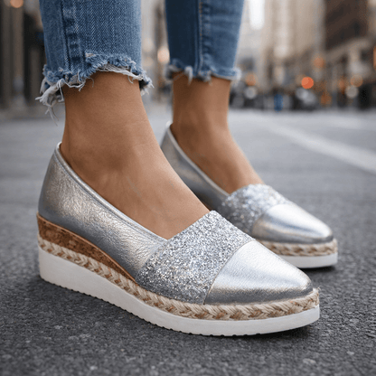 Mirabelle | Luksuriøse Glitter Wedge Sneakers