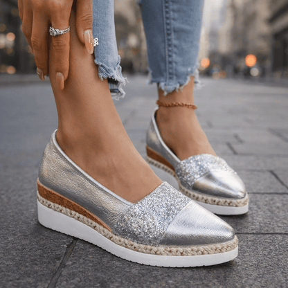 Mirabelle | Luksuriøse Glitter Wedge Sneakers