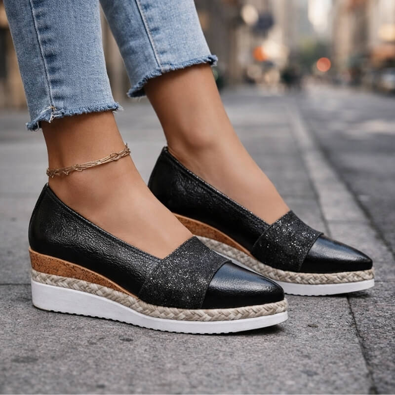 Mirabelle | Luksuriøse Glitter Wedge Sneakers