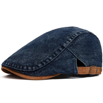 Diego™ | Premium Flat Cap i Denim