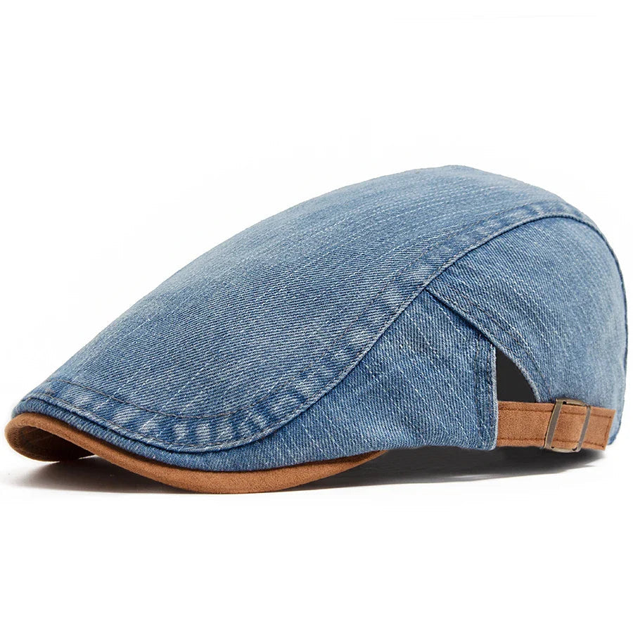 OLIVER™ | Klassisk Denim Flat Cap