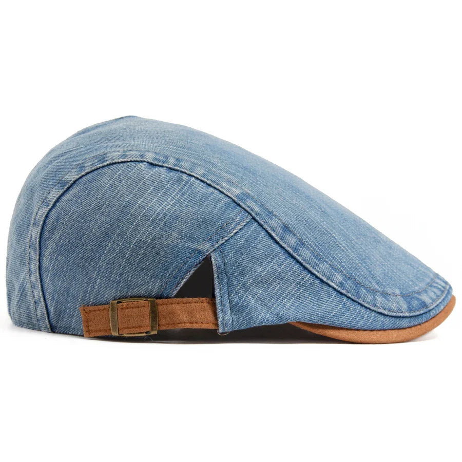 Diego™ | Premium Flat Cap i Denim