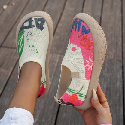 Stella | Kunsttrykte Slip-On Sneakers