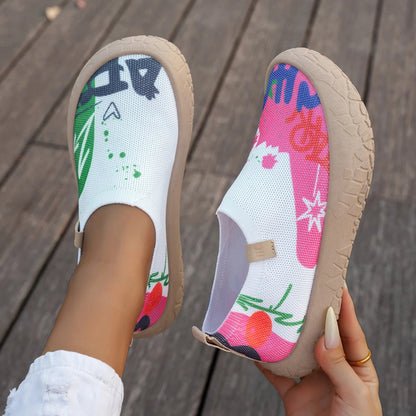 Stella | Kunsttrykte Slip-On Sneakers